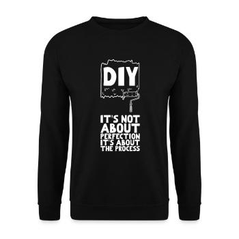 Ce n’est pas une question de perfection, c’est une question de processus - Sweat-shirt Unisexe - noir - Devant - Alina (178cm) & Michal (187cm)