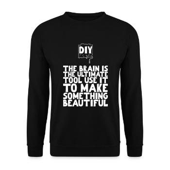 DIY The brain is the ultimate tool - Unisex Pullover - Schwarz - Vorne - Alina (178cm) & Michal (187cm)