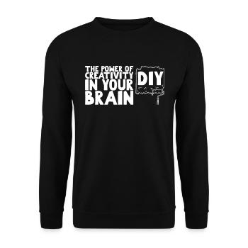 DIY The Power of Creativity in Your Brain - Unisex Sweatshirt - black - Front - Alina (178cm) & Michal (187cm)