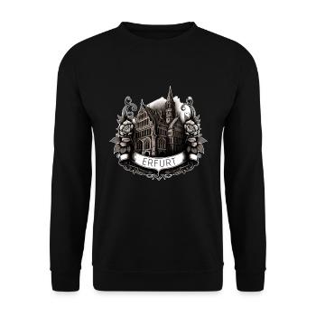 Erfurt - Unisex Sweatshirt - black - Front - Alina (178cm) & Michal (187cm)
