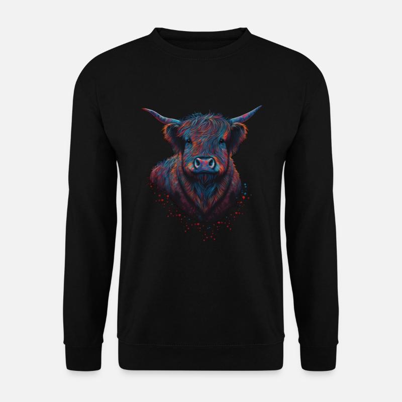 Hochlandkuh - Unisex Pullover - Schwarz