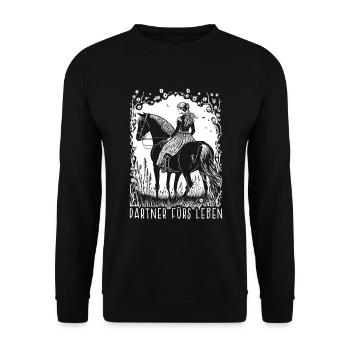 Partner fürs Leben - Unisex Pullover - Schwarz - Vorne - Alina (178cm) & Michal (187cm)