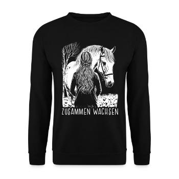 Zusammen Wachsen - Unisex Pullover - Schwarz - Vorne - Alina (178cm) & Michal (187cm)