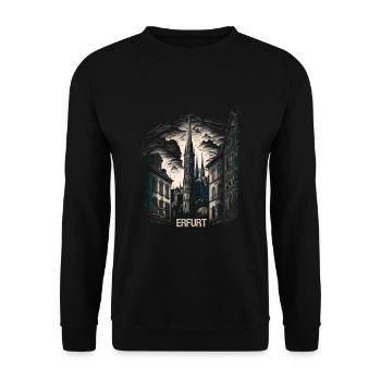 Erfurt - Unisex Sweatshirt - black - Front - Alina (178cm) & Michal (187cm)
