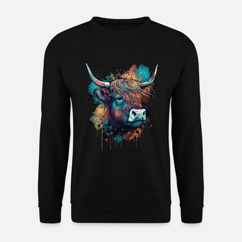 Hochlandkuh - Unisex Pullover - Schwarz