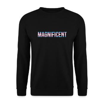 Magnifique dans les couleurs de Trans - Sweat-shirt Unisexe - noir - Devant - Alina (178cm) & Michal (187cm)