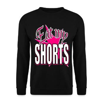 Eat My Shorts - Star in Pink - Sweat-shirt Unisexe - noir - Devant - Alina (178cm) & Michal (187cm)