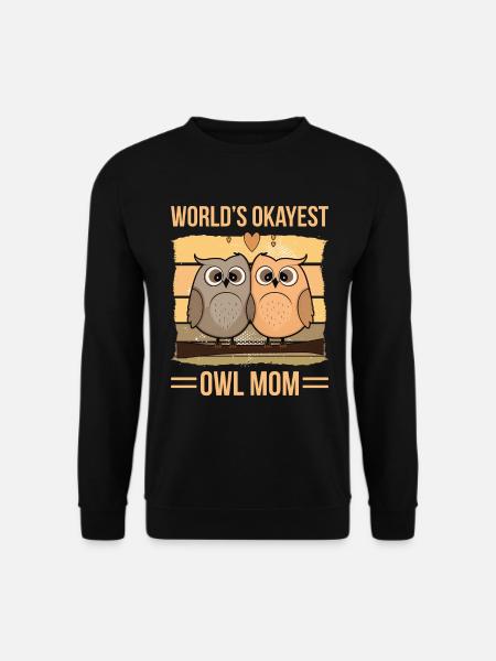 World's Okayes Owl Mom - Unisex Pullover - Schwarz