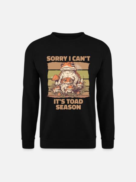 Undskyld jeg kan ikke det er tudse sæson - Unisex sweater - sort