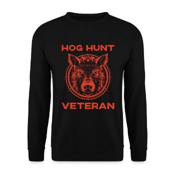 Hog Hunt Veteran Boar Hunting - Unisex Sweatshirt - black - Front - Alina (178cm) & Michal (187cm)