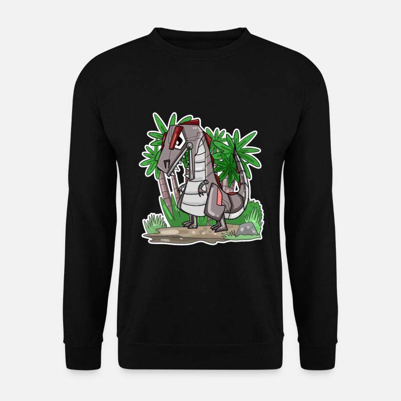 Robot Dino Dinosaur - Unisex Sweatshirt - black
