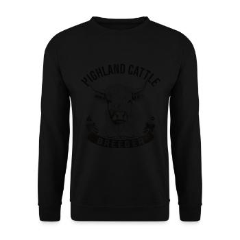 Highland Cattle Highland Cattle Highland Cattle Cow - Sweat-shirt Unisexe - noir - Devant - Alina (178cm) & Michal (187cm)