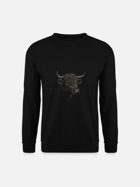 Hochlandrind Hochland Rind Highland Cattle Kuh - Unisex Pullover - Schwarz