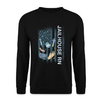 Infirmière correctionnelle en prison - Sweat-shirt Unisexe - noir - Devant - Alina (178cm) & Michal (187cm)
