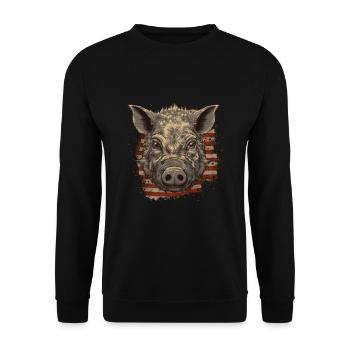 Hog Hunter - Unisex Pullover - Schwarz - Vorne - Alina (178cm) & Michal (187cm)