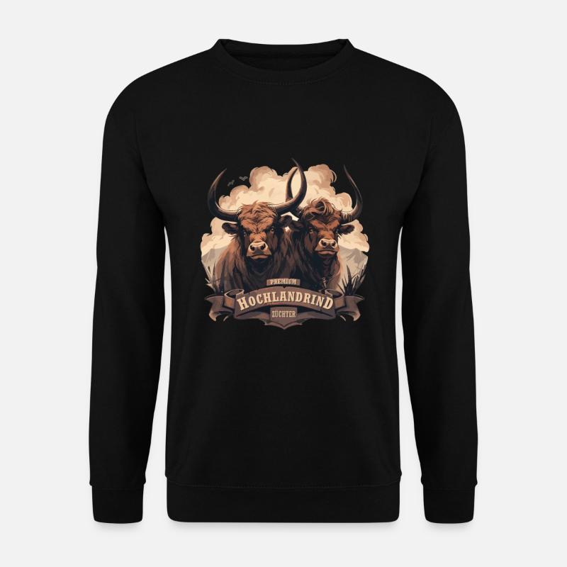 Premium Hochlandrind Züchter - Unisex Pullover - Schwarz