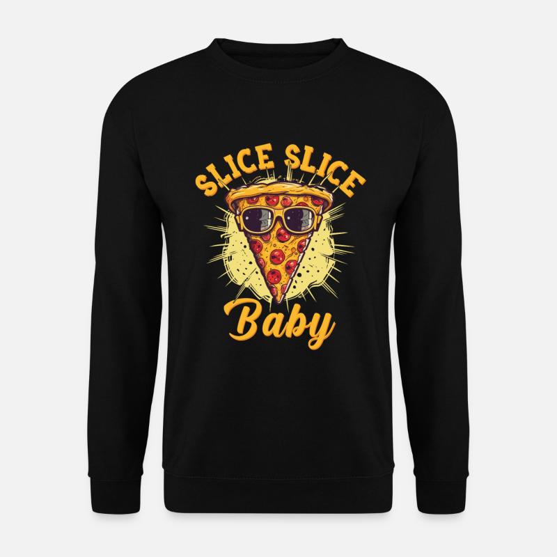 Slice Slice Pizza Sonnenbrille Pizzeria - Unisex Pullover - Schwarz