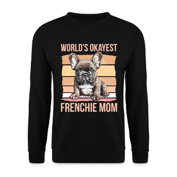 La maman Frenchie la plus correcte du monde - Sweat-shirt Unisexe - noir - Devant - Alina (178cm) & Michal (187cm)