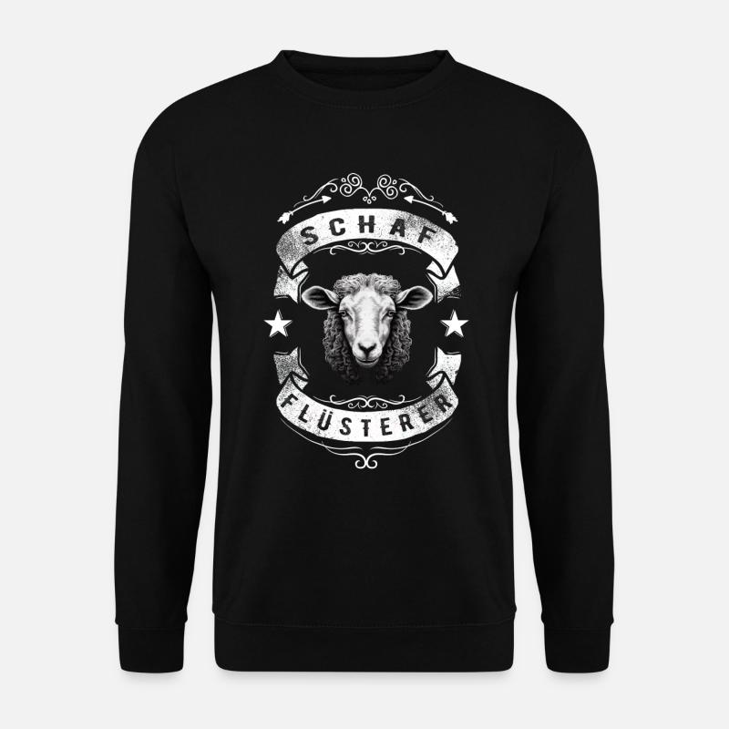 Schafflüsterer - Schaf Silhouette - Unisex Pullover - Schwarz