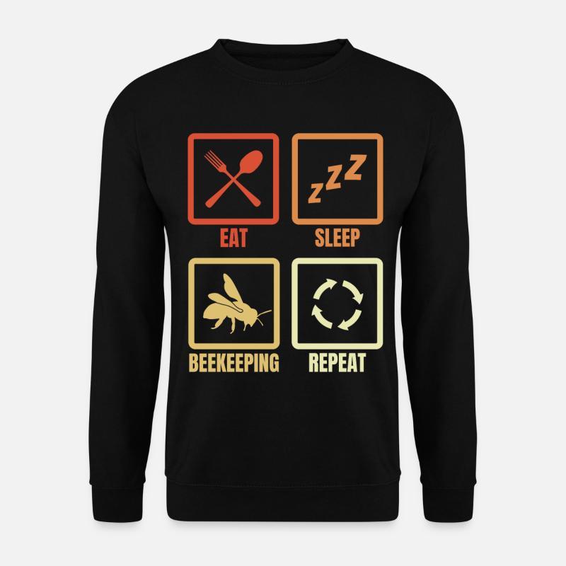 Eat Sleep Beekeeping Repeat - Unisex Pullover - Schwarz