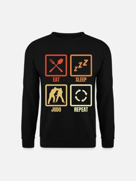 Eat Sleep Judo Repeat - Unisex Pullover - Schwarz