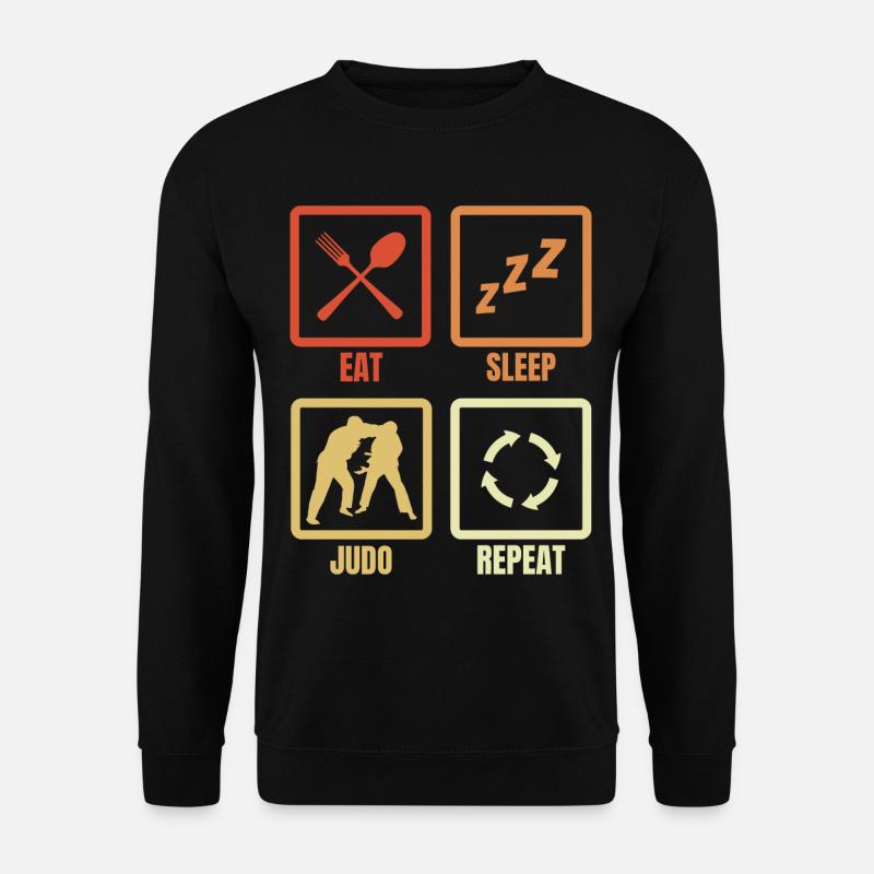 Eat Sleep Judo Repeat - Unisex Pullover - Schwarz