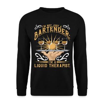 Liquid Therapist - Unisex Sweatshirt - black - Front - Alina (178cm) & Michal (187cm)
