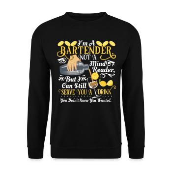 Bartender - Unisex Sweatshirt - black - Front - Alina (178cm) & Michal (187cm)
