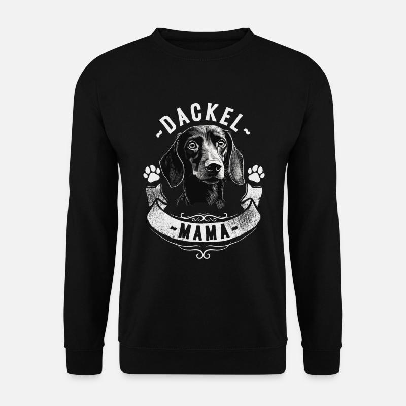 Teckel Maman - Sweat-shirt Unisexe - noir