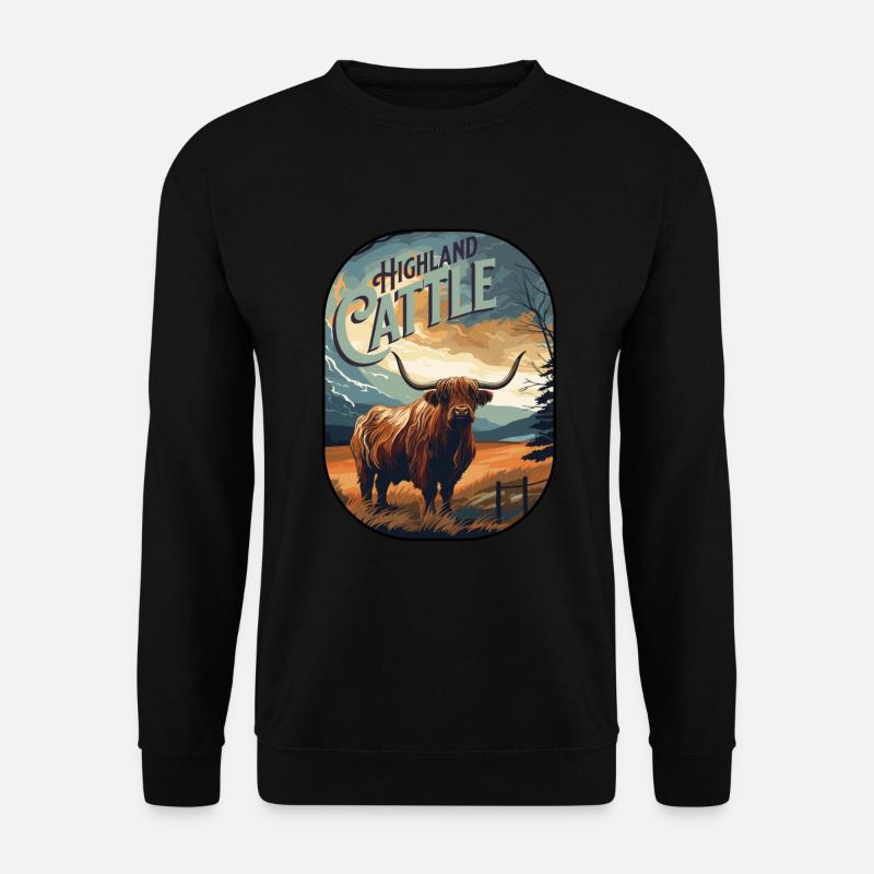 Highland Cattle - Unisex Pullover - Schwarz