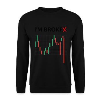 Bourse Bit Trading Millionaire’s Funny - Sweat-shirt Unisexe - noir - Devant - Alina (178cm) & Michal (187cm)