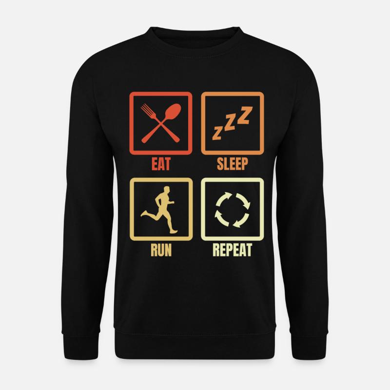 Eat Sleep Run Repeat - Unisex Sweatshirt - black