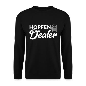 Hopfen Dealer - Für Craft Beer Brauer - Unisex Pullover - Schwarz - Vorne - Alina (178cm) & Michal (187cm)