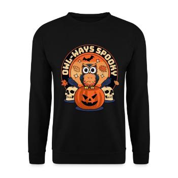 Owl-ways Spooky - Fans De Nocturne - Sweat-shirt Unisexe - noir - Devant - Alina (178cm) & Michal (187cm)