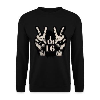 Unique design for the celebration of the 20th anniversary - Unisex Sweatshirt - black - Front - Alina (178cm) & Michal (187cm)