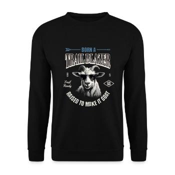 Born A Trail Blazer - Randonnée et plein air - Sweat-shirt Unisexe - noir - Devant - Alina (178cm) & Michal (187cm)