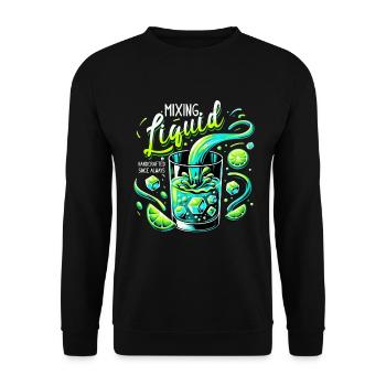 Handcrafted Mixology Enthusiast - Timeless - Unisex Sweatshirt - black - Front - Alina (178cm) & Michal (187cm)