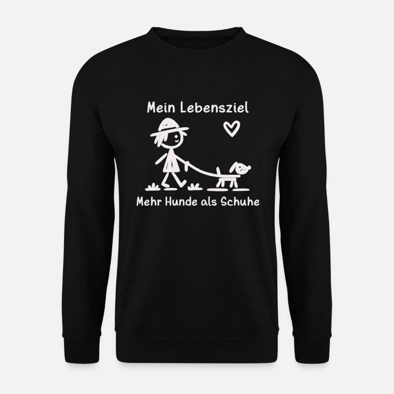 Mehr Hunde als Schuhe - Für leidenschaftliche - Unisex Pullover - Schwarz