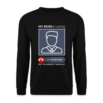 Office humor gifts - Unisex Sweatshirt - black - Front - Alina (178cm) & Michal (187cm)