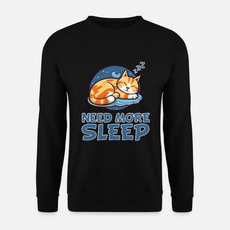 Sleeping Cat Nightwear - Relaxing - Unisex Sweatshirt - black