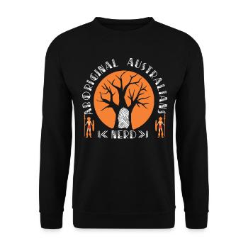 Aboriginal Australians Nerd - Unisex Pullover - Schwarz - Vorne - Alina (178cm) & Michal (187cm)