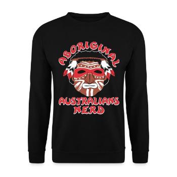Aboriginal Australians Nerd - Unisex Pullover - Schwarz - Vorne - Alina (178cm) & Michal (187cm)