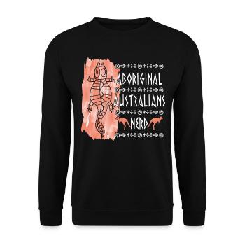 Aboriginal Australians Nerd - Unisex Pullover - Schwarz - Vorne - Alina (178cm) & Michal (187cm)