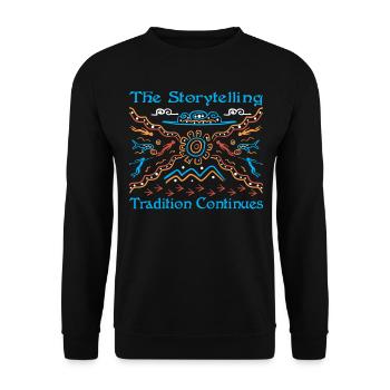 The Storytelling Tradition - Unisex Sweatshirt - black - Front - Alina (178cm) & Michal (187cm)