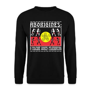Aborigines: A Culture - Unisex Pullover - Schwarz - Vorne - Alina (178cm) & Michal (187cm)