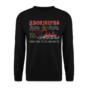 Aboriginal Connections - Unisex Sweatshirt - black - Front - Alina (178cm) & Michal (187cm)