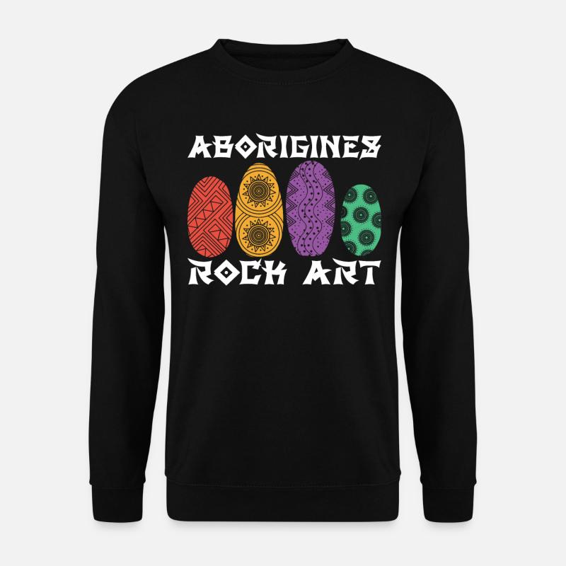 Aborigines Rock Art - Unisex Pullover - Schwarz