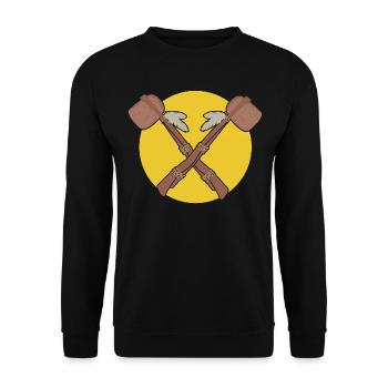 Aborigines - Unisex Pullover - Schwarz - Vorne - Alina (178cm) & Michal (187cm)
