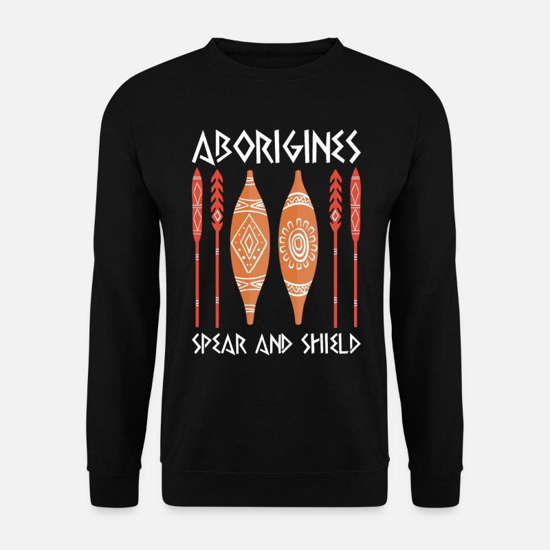 Aboriginal Spear Shield - Unisex Sweatshirt - black