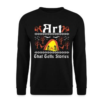 Art That Tells Stories - Unisex Sweatshirt - black - Front - Alina (178cm) & Michal (187cm)